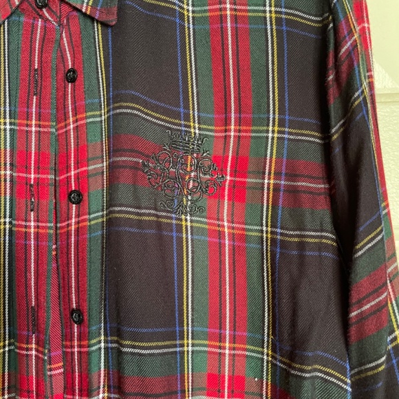 Lauren Ralph Lauren Plaid Button Down Shirt Large - Picture 2 of 4
